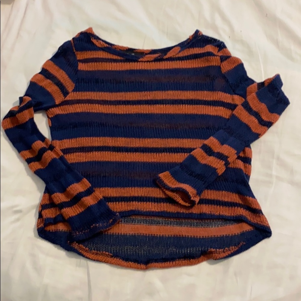Orange and blue sweater